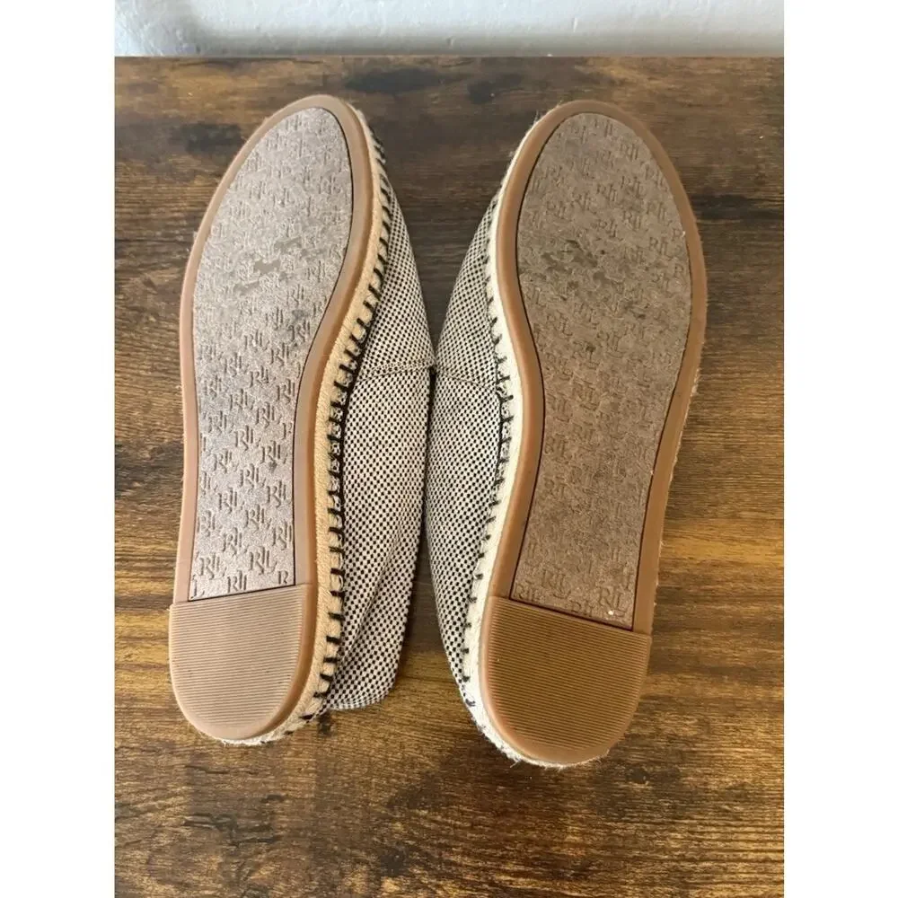 Ralph Lauren Cameryn III Canvas & Leather Espadrilles Women’s US 7.5 Shoes